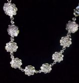 Pulseira Prata Rosas Bali (Prata Pura 950)